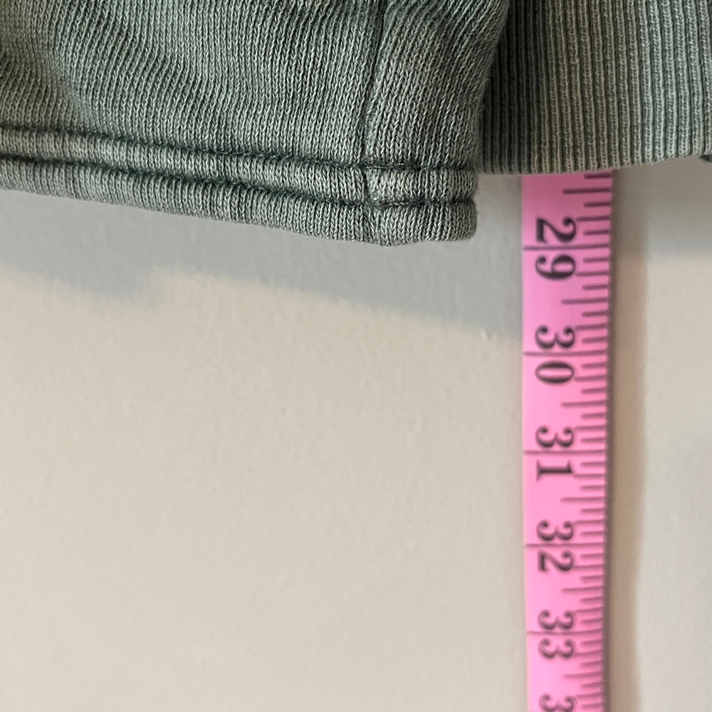 AERIE Oversized Beach Weekend Pullover Henley Hoodie in Forest Green Size Small - Picture 3 of 16